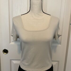 Hollister Seamless Square Neck Cream Top